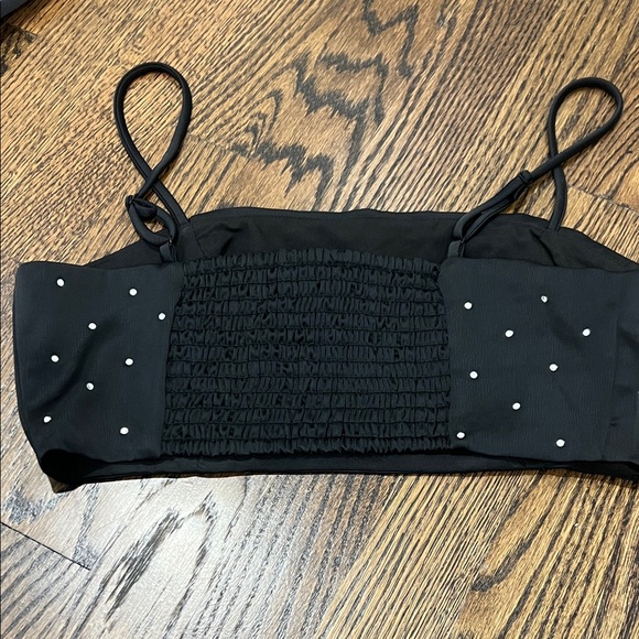 House of Harlow Rhinestone Black crop top - Picture 3 of 6